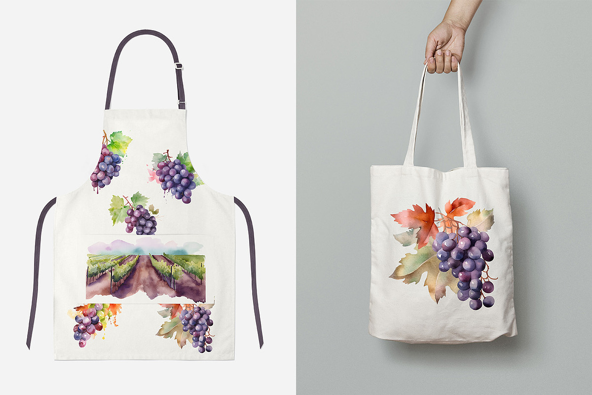 Watercolor Grape Clipart, a Food Illustration by MuzaArtStudio (Photo 4 of 6)