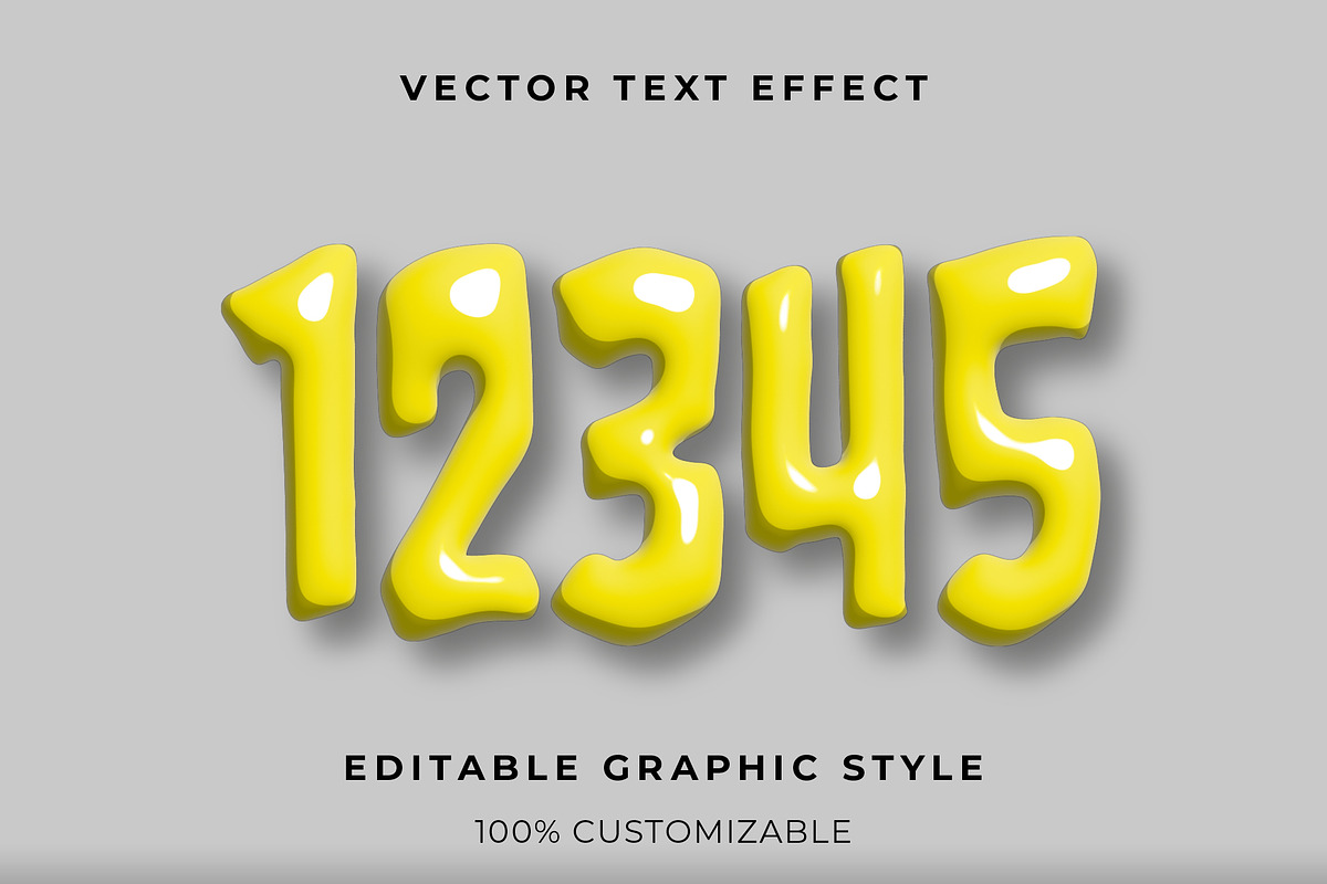 Glossy Rounded Bold Text Effect preview 2