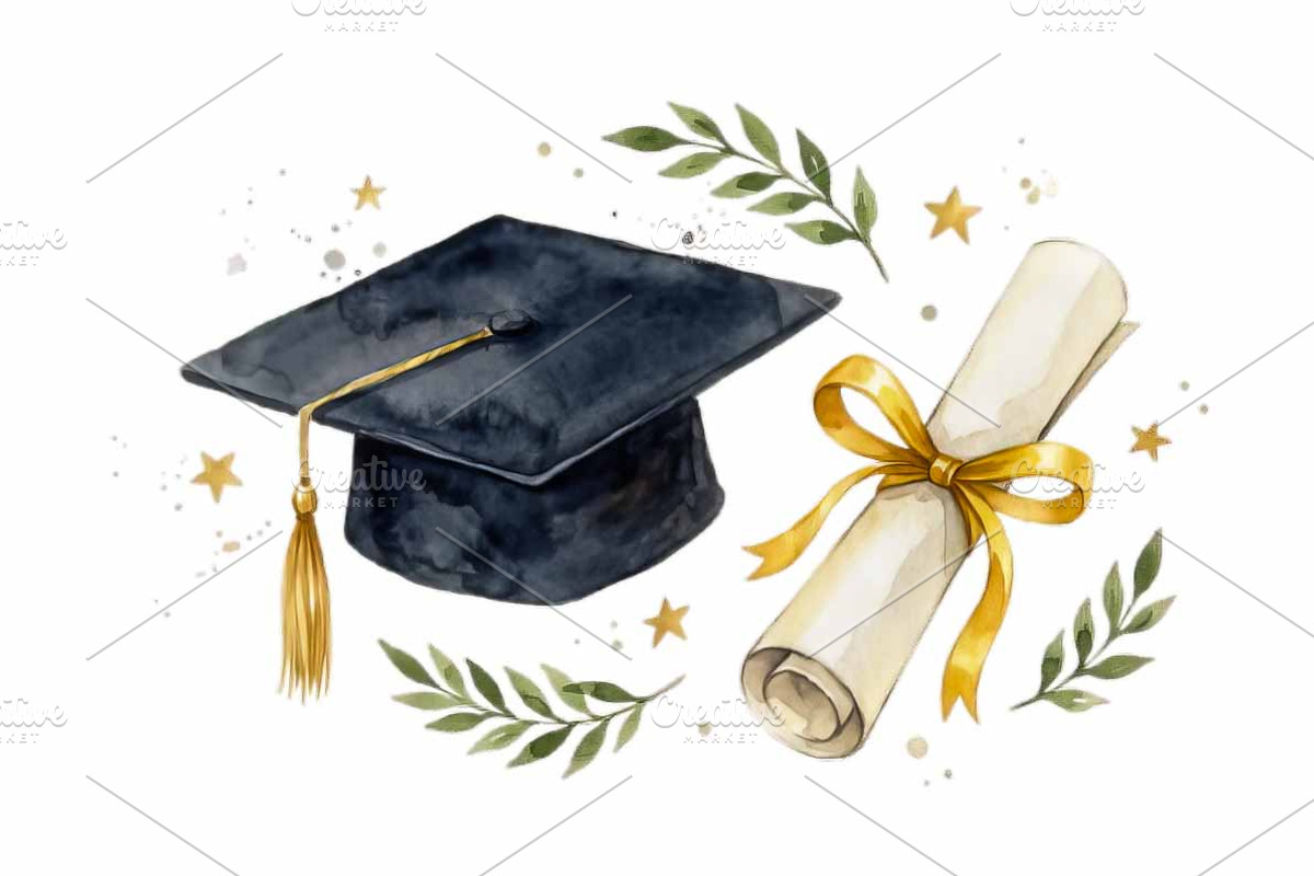 Graduation Clipart Collection PNGs, an Education Illustration by VetalStock (Photo 17 of 20)