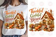 Thankful Grateful Blessed PNG, a Seasonal Illustration by SinaCreation (Thumbnail 1 of 7)