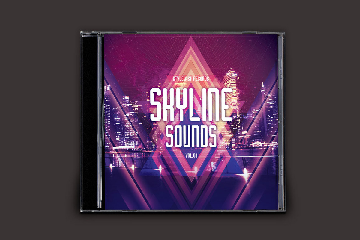 Skyline Sounds CD Cover Artwork, a Templates & Theme by styleWish (Photo 2 of 5)