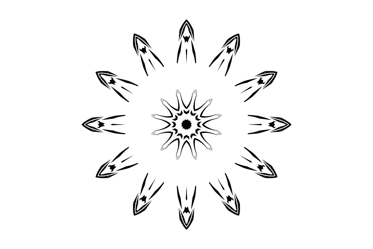 Black White Mandala Illustration Set, a Decorative Illustration by NJ Himel (Photo 36 of 101)