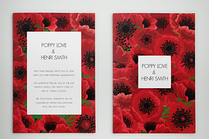 POPPY INVITATIONS - Edit with Word!