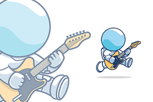 Astronaut Playing Guitar