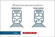 Minimal train icons, an Outline Icon by Picture Window (Thumbnail 3 of 5)