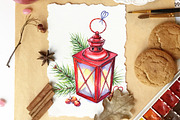 Christmas Watercolor Cards, a Decorative Illustration by Imaginasty (Thumbnail 3 of 5)