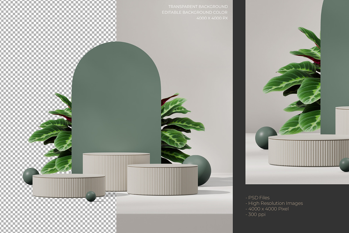 5 Podium with Transparent Background, a Background Graphic by faustudio (Photo 3 of 7)