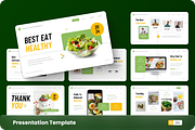 Eat Healthy - Healthy Food, a Presentation Template by GraphauseProject (Thumbnail 1 of 6)