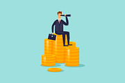 Businessman and arrow, a Finance Illustration by Podis (Thumbnail 7 of 7)