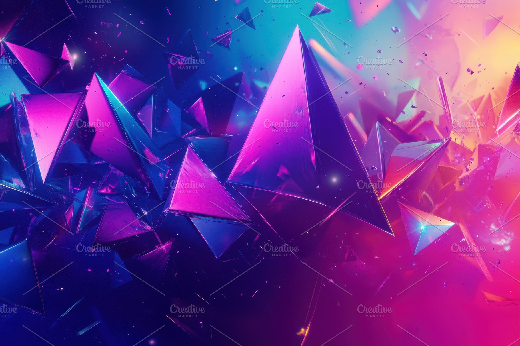 Abstract Purple Pink Blue Triangles, a Background Photo by Pixeness Studio