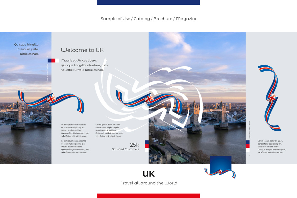 UK flag ribbon vector, a Templates & Theme by Simbos (Photo 4 of 9)