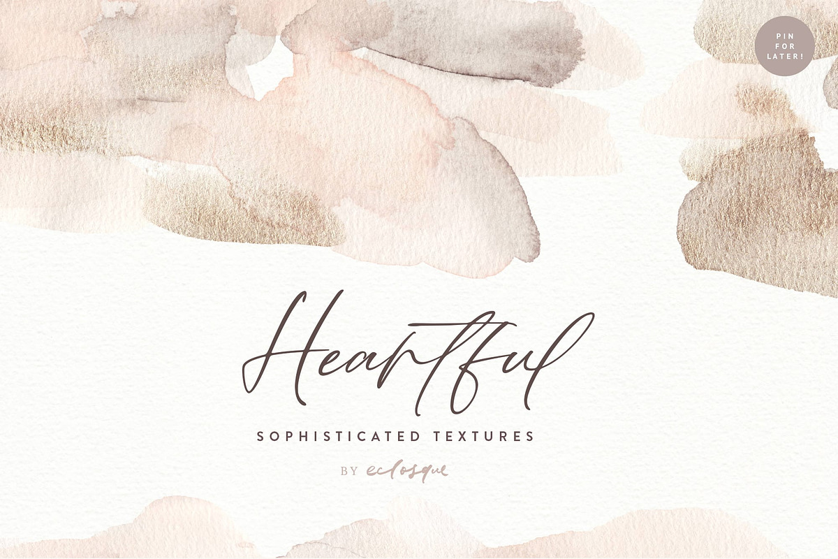 Heartful watercolor textures, a Texture Graphic by eclosque (Photo 9 of 9)