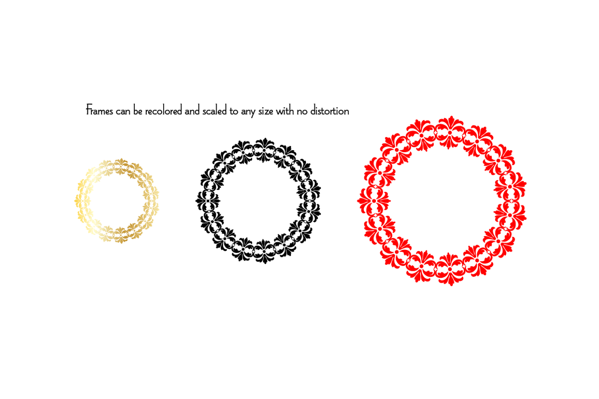 Ornate Gold Circle Frames, a Background Graphic by Melissa Held Designs (Photo 5 of 5)