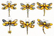 Summer Gingham Dragonfly Clipart, an Illustration by Designworld (Thumbnail 3 of 7)