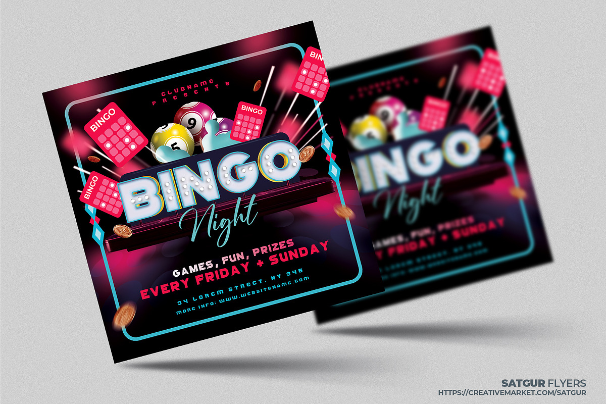 Bingo Flyer Template, a Flyer Template by Satgur Graphic Design (Photo 2 of 4)