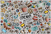 Cinema Cartoon Objects Set, a Decorative Illustration by BALABOLKA (Thumbnail 1 of 3)