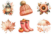 Watercolor Peach Colored Autumn, an Illustration by DreamArtGraphic (Thumbnail 6 of 7)
