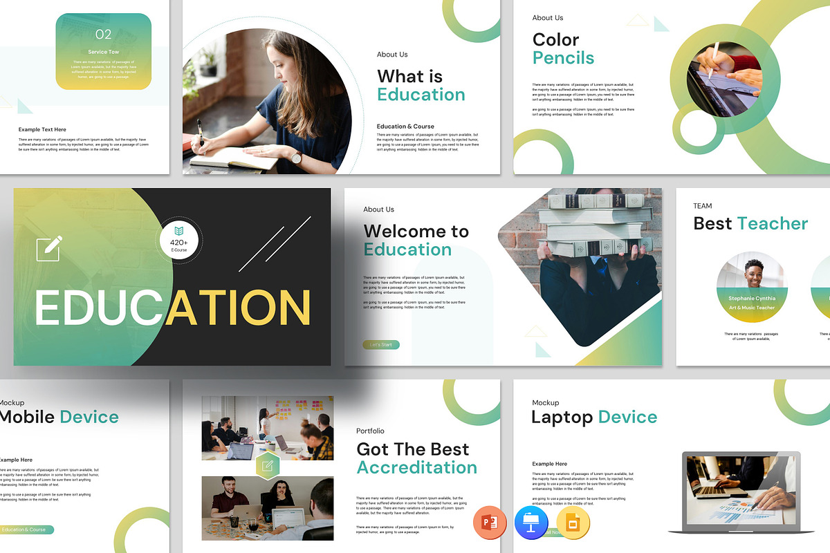 Education Presentation Template, a Templates & Theme by Slide_Genius1 (Photo 1 of 5)