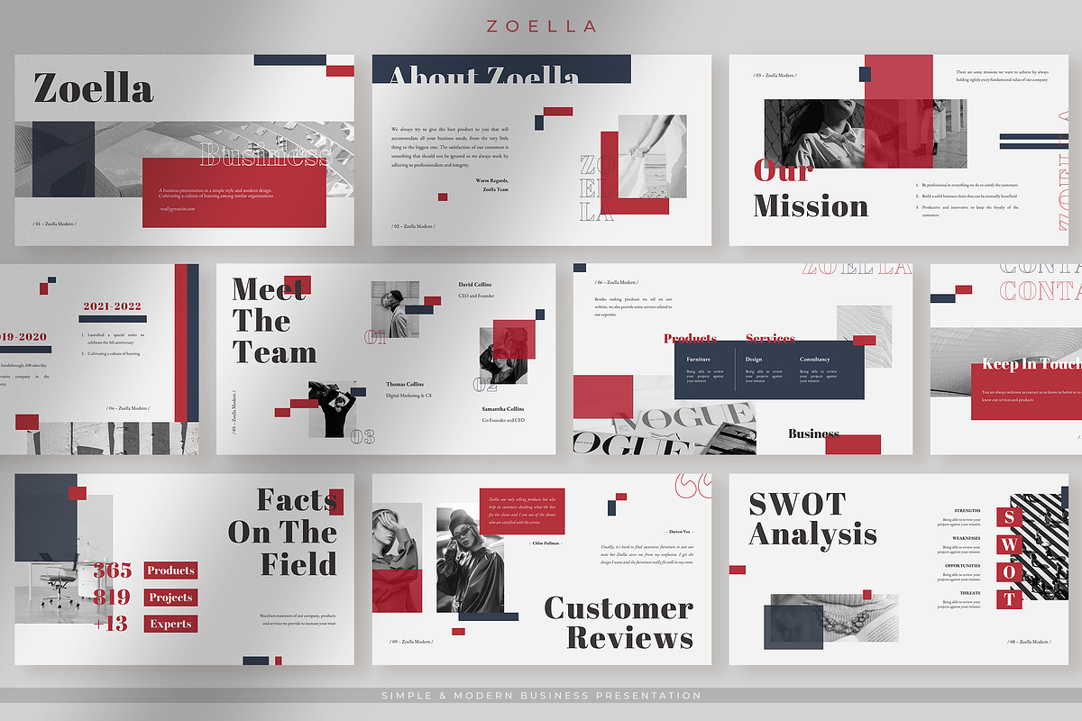 Zoella Modern Business Presentation, a Presentation Template by peterdraw (Photo 1 of 6)