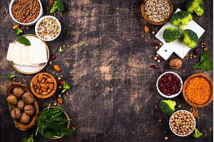 Asortment of plant based vegan, a Food & Drink Photo by Yulia Furman