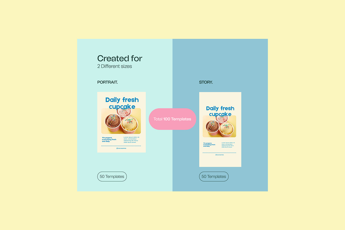 Ice Cream & Sweet Instagram Template, a Social Media Template by Wolf Theory Studio (Photo 8 of 10)