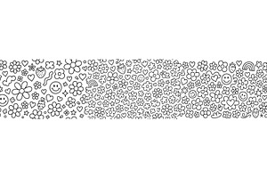 Colorful pattern of playful doodles, an Arts & Entertainment Photo by ZinetroN