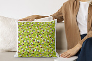 Green Hand drawn Pattern with Cows, a Pattern Graphic by Art's and patterns (Thumbnail 3 of 3)