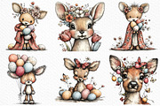 Whimsical Easter Deer Clipart, an Illustration by Craft Nest (Thumbnail 5 of 11)