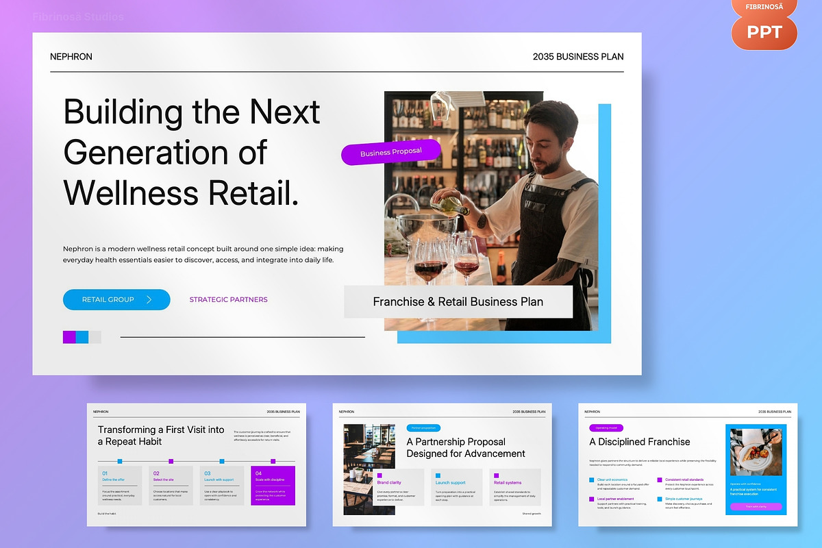 Franchise & Retail Business Plan, a Presentation Template by FIBRINOSÄ (Photo 2 of 7)
