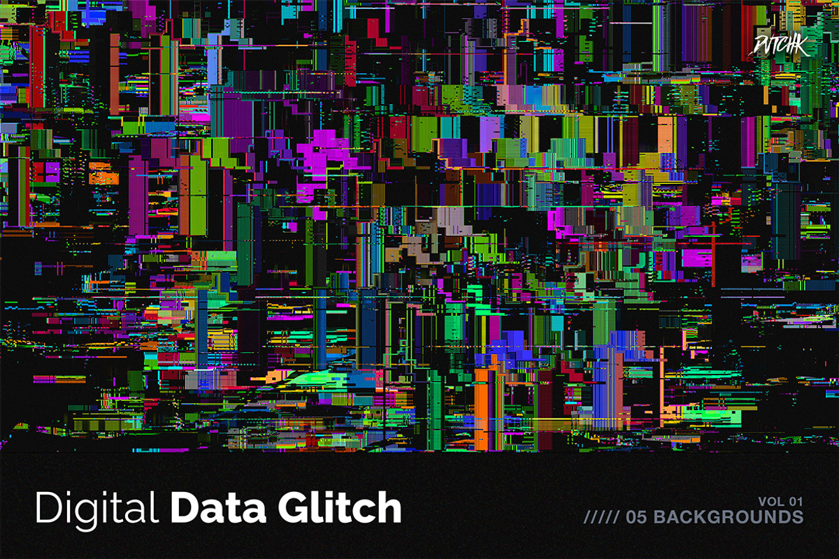 Digital Data Glitch V01, a Background Graphic by dvtchk (Photo 2 of 6)