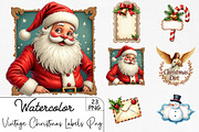 Vintage Christmas Labels Sublimation, an Illustration by CrexoraLab (Thumbnail 1 of 5)