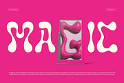 Moxen - Liquid Wavy Bubble Font, a Sans Serif Font by Casloop Studio (Thumbnail 3 of 9)