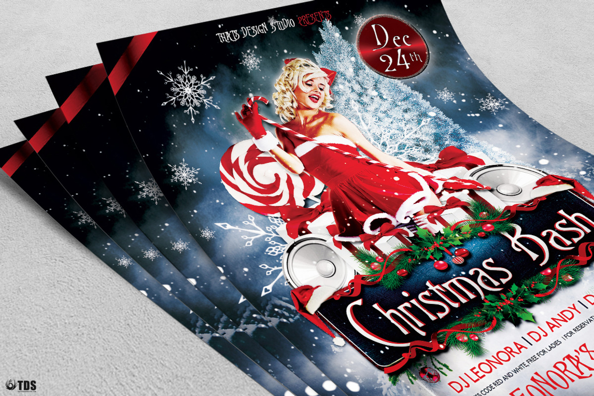 Christmas Bash Flyer Template V1, a Flyer Template by ThatsDesignArt (Photo 5 of 7)