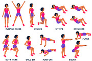 Sport exercises collection, a Healthcare Illustration by tamara.comotomka (Thumbnail 1 of 8)