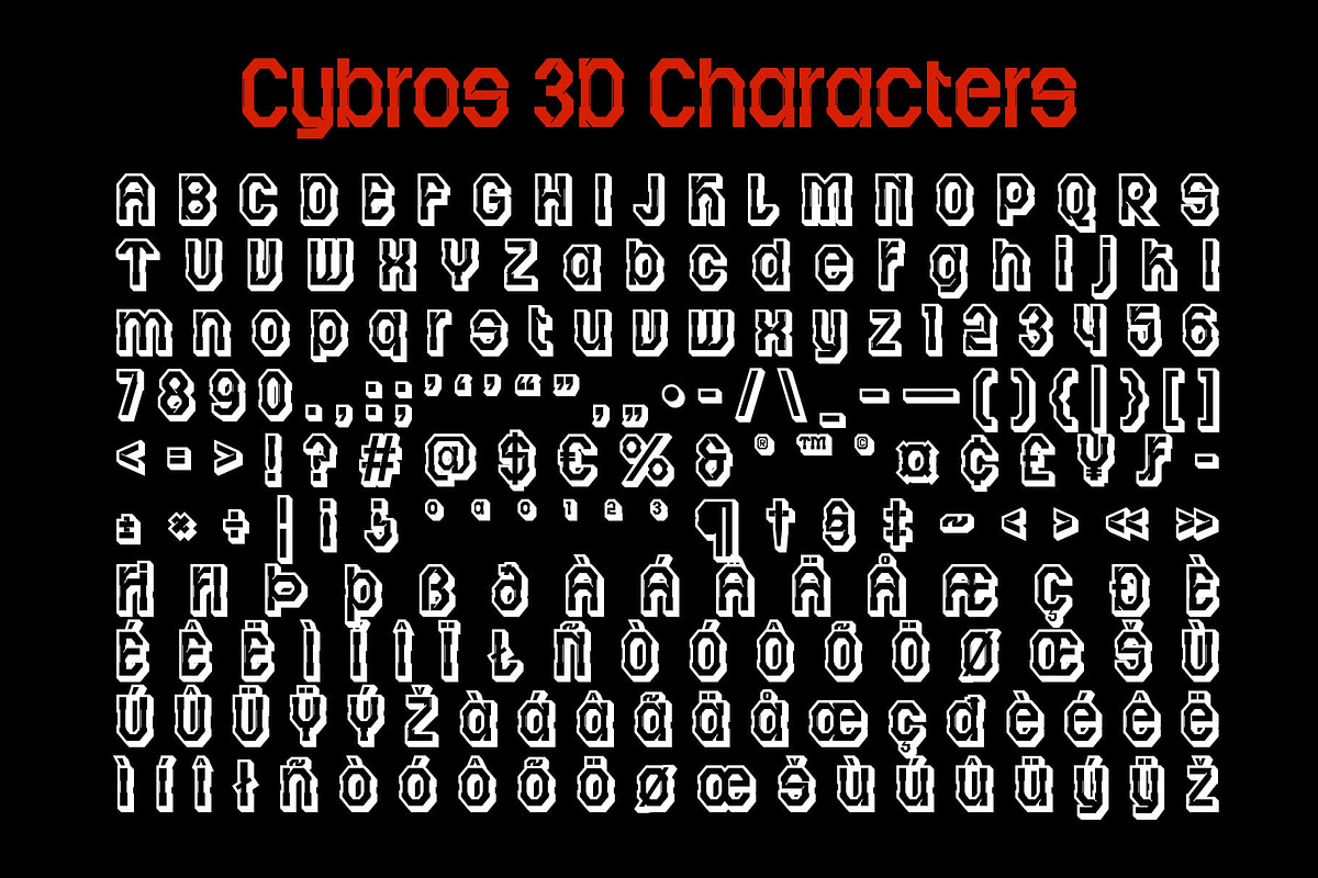 Cybros 3D, a Sans Serif Font by Craft Supply Co. (Photo 8 of 8)