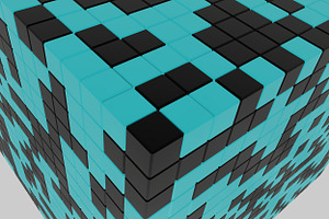 Blue And Black Cubes Backgrounds