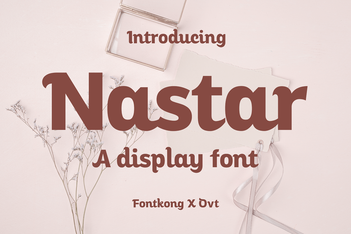 Nastar – A Playful Display Font, a Serif Font by overlaytemplates (Photo 1 of 5)