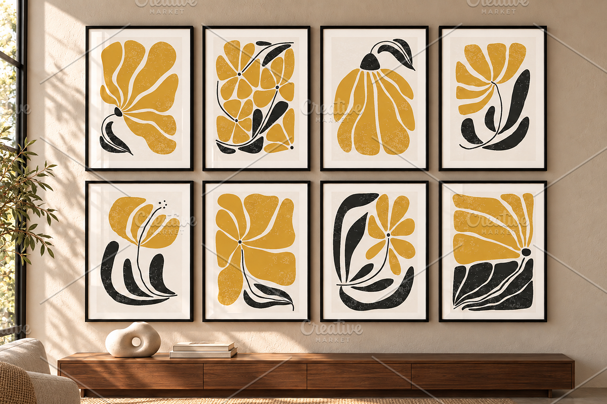 Abstract Botanical Gallery Wall Set, a Background Graphic by C Design Studio (Photo 4 of 21)