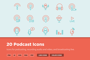 20 Podcast Icons