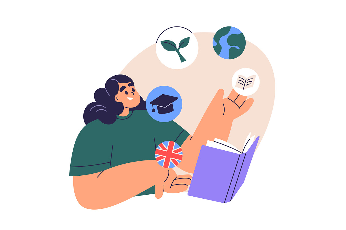 People study set. Students education, an Education Illustration by Good Studio (Photo 6 of 12)