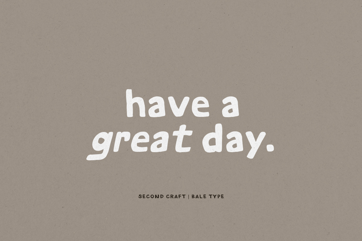 Second Craft - Handmade Bold Sans, a Sans Serif Font by Bale Type (Photo 4 of 8)