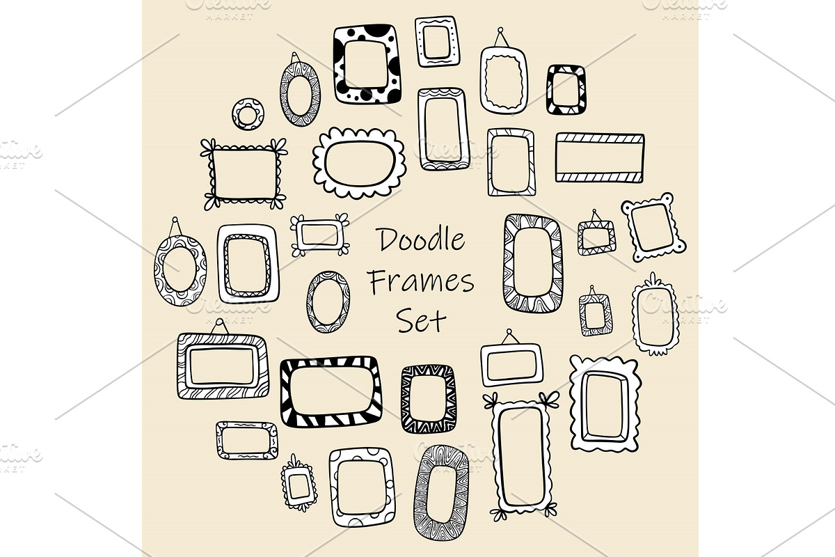 A set of different frames for, an Illustration by Voodz_shop