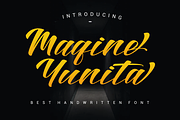 Maqine Yunita Font, a Script Font by Onotype (Thumbnail 1 of 6)