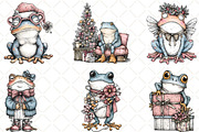 Christmas Frog Clipart, an Illustration by Black Bird Studio (Thumbnail 3 of 6)