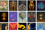 Art Nouveau Blank Book Cover Bundle, a Brochure Template by LA Design (Thumbnail 2 of 10)