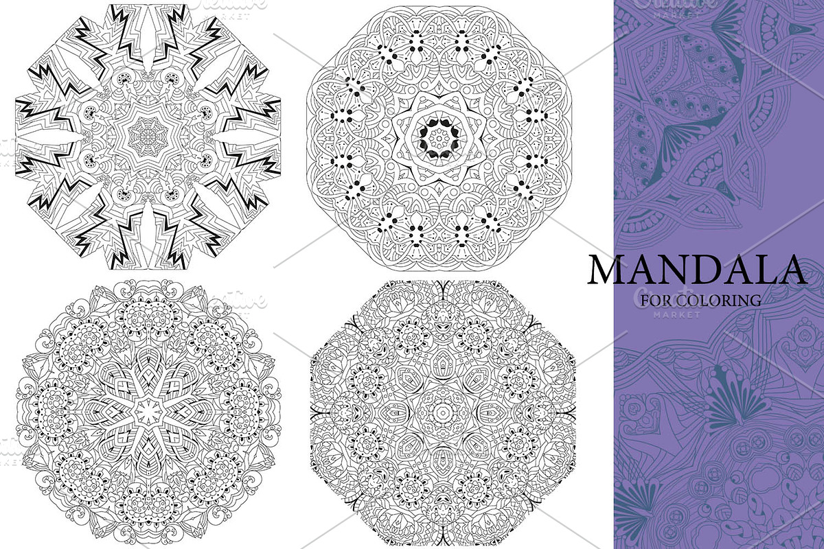 Mandalas for coloring 19, an Object Graphic by Watercolor fantasy (Photo 2 of 5)