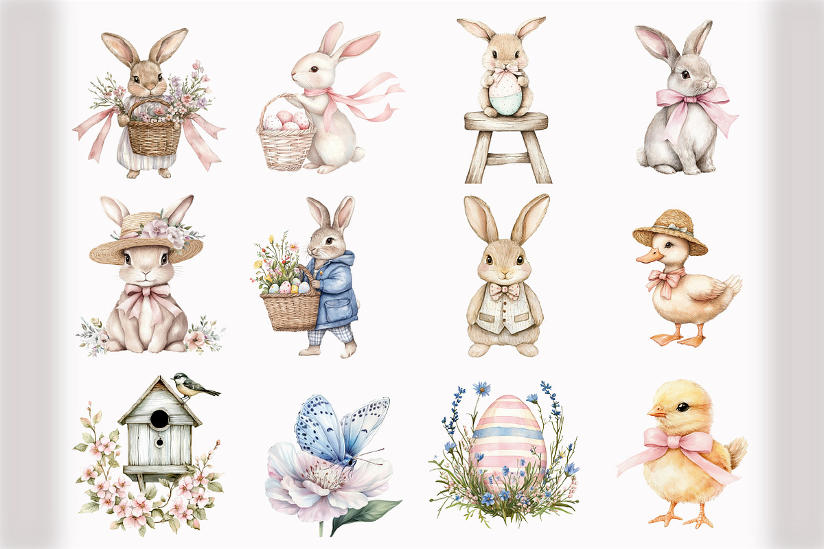 Spring Easter Clipart, an Illustration by Design Market (Photo 5 of 5)