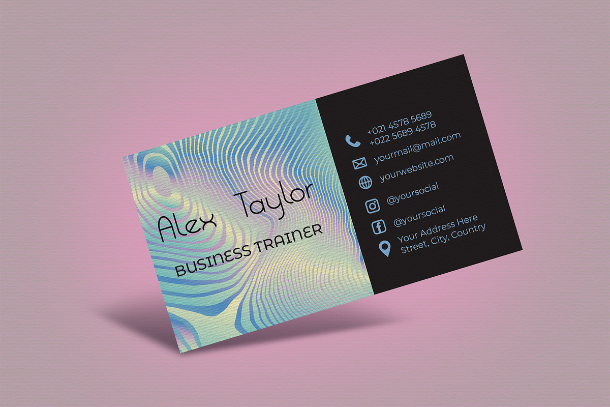 Holographic Business Card Design, a Business Card Template by Kseniya-Omega (Photo 4 of 4)