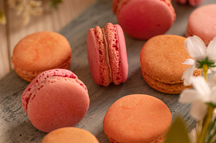 French almond macarons, a Background Photo by Grafvision photography