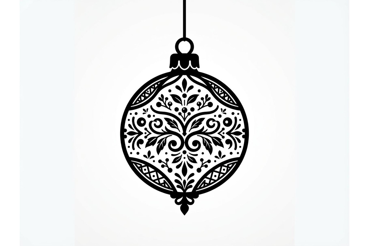 Festive Filigree Bauble Silhouette, an Object Graphic by Creativeshirt (Photo 3 of 5)